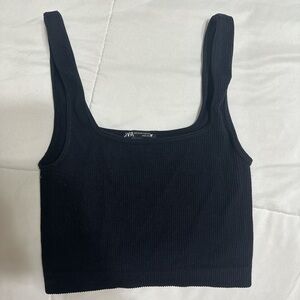 ZARA RIBBED CROP TOP